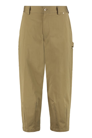 Pantaloni cropped in cotone-0